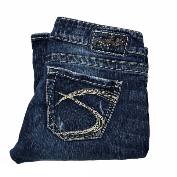 Silver Jeans Denim - Silver Jeans Tuesday Distressed Boot Cut Jeans